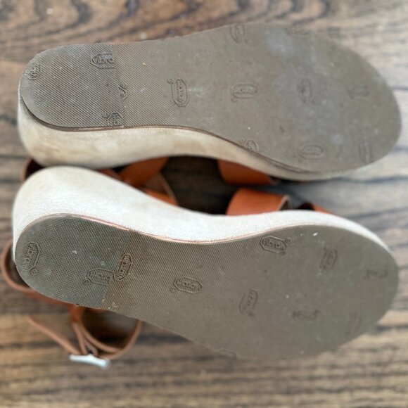 A.P.C. Judith Wedge Sandals in Hazelnut Size 39 - Picture 5 of 8